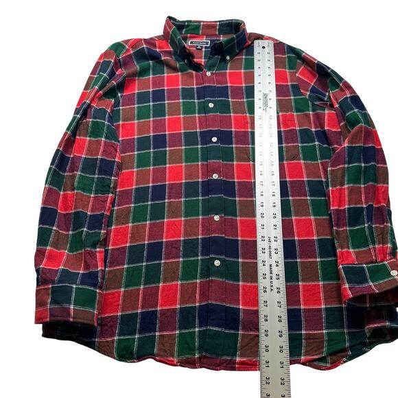 Club Room Men’s Red & Blue XXL Button Flannel Shirt Hiking Outdoor Work (263) - Picture 6 of 9